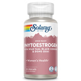 SOLARAY phytoestrogen quotidien: bouteille et capsules pratiques.