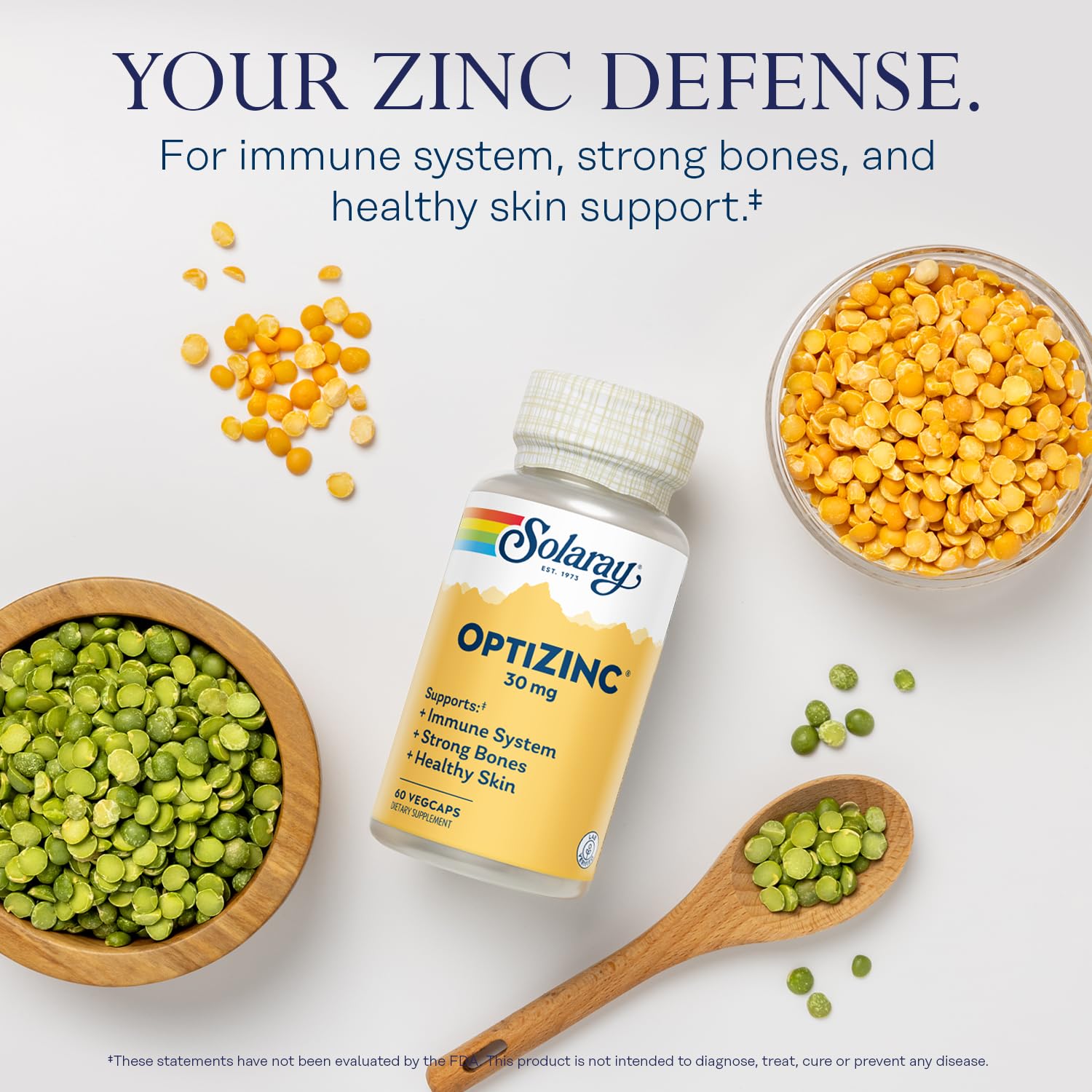 SOLARAY OptiZinc – vitamine B6 pour le soutien immunitaire et l’énergie.