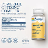 SOLARAY OptiZinc – zinc monométhionine pour absorption optimisée.