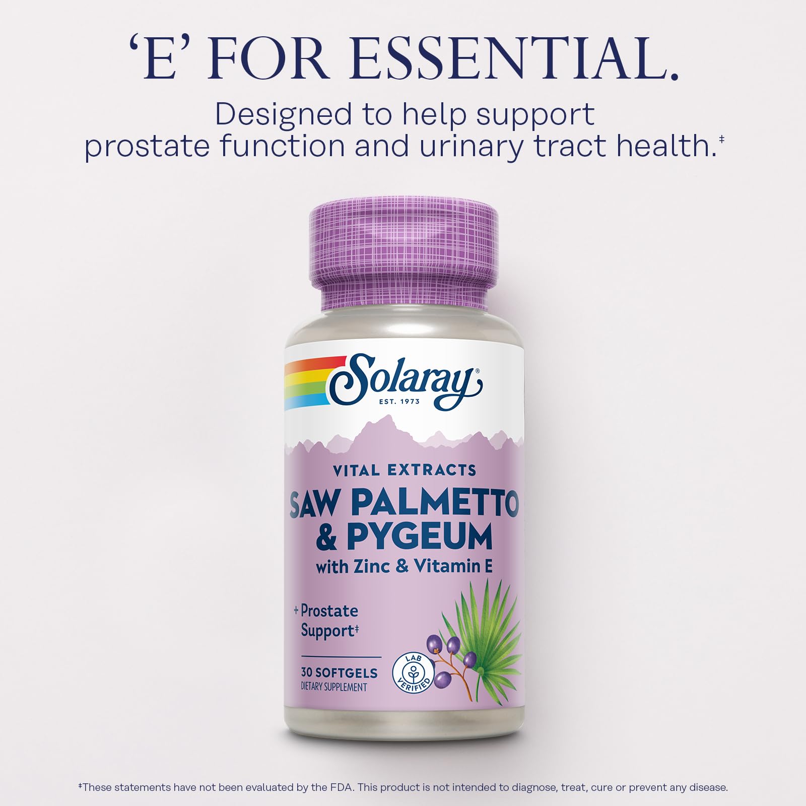 SOLARAY Palmier nain et Pygeum — Emballage PCR: option écologique.
