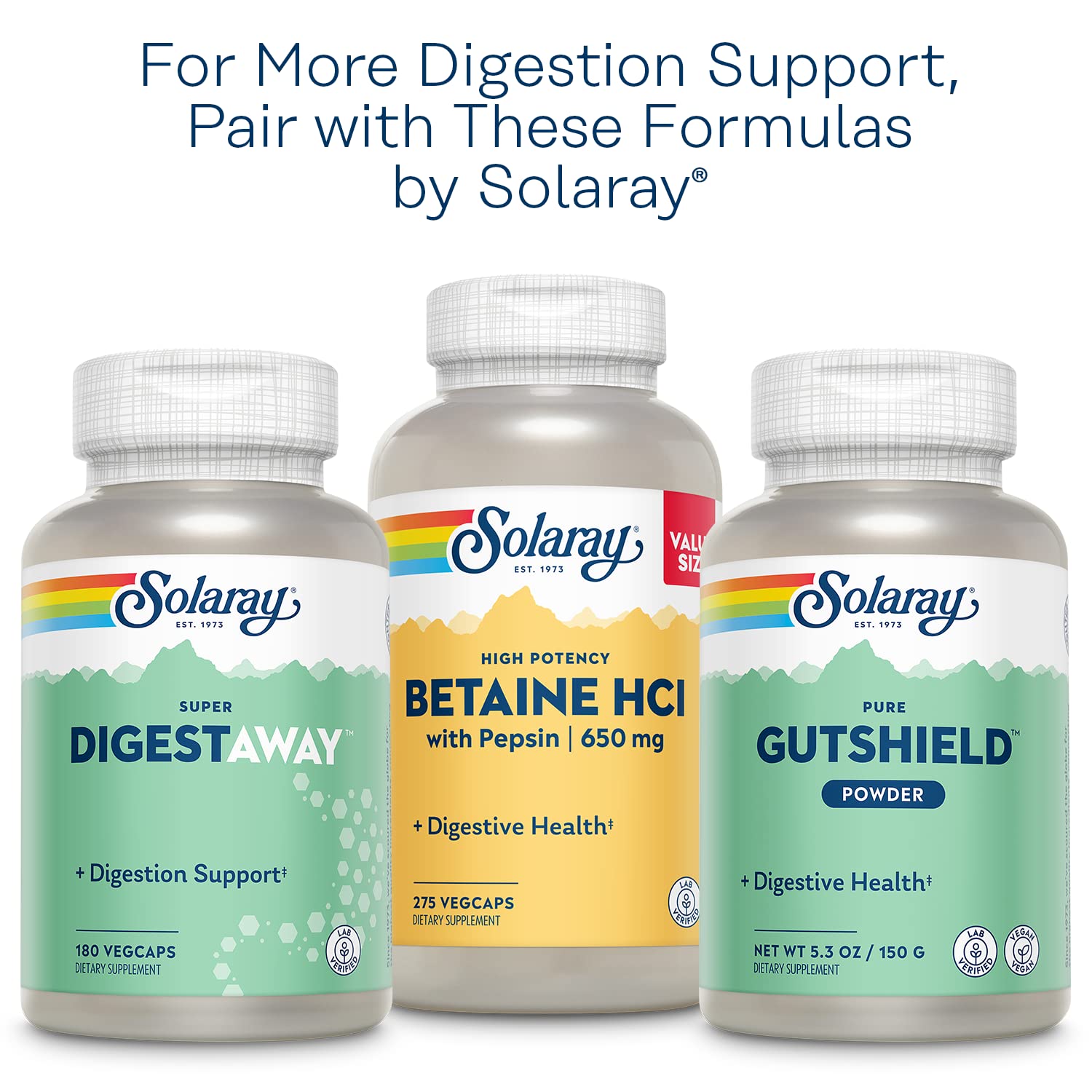 SOLARAY Pancreatin 1300 capsules végétales utilisées quotidiennement