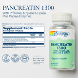 SOLARAY Pancreatin 1300 – enzymes protéase-amylase-lipase pour digestion efficace