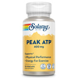 SOLARAY Peak ATP – bouteille et etiquette, énergie prête pour l’entraînement sans stimulation.