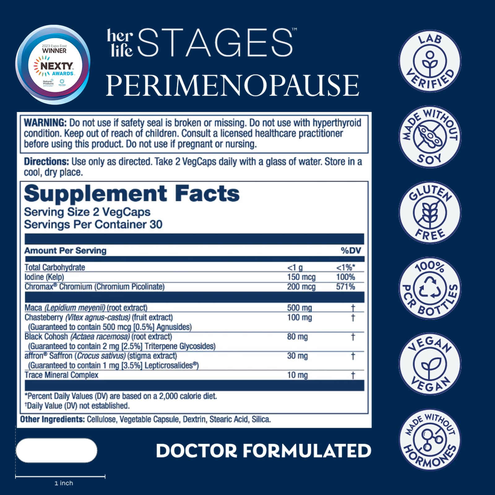 SOLARAY Perimenopause – gélules végétales faciles à prendre au quotidien.