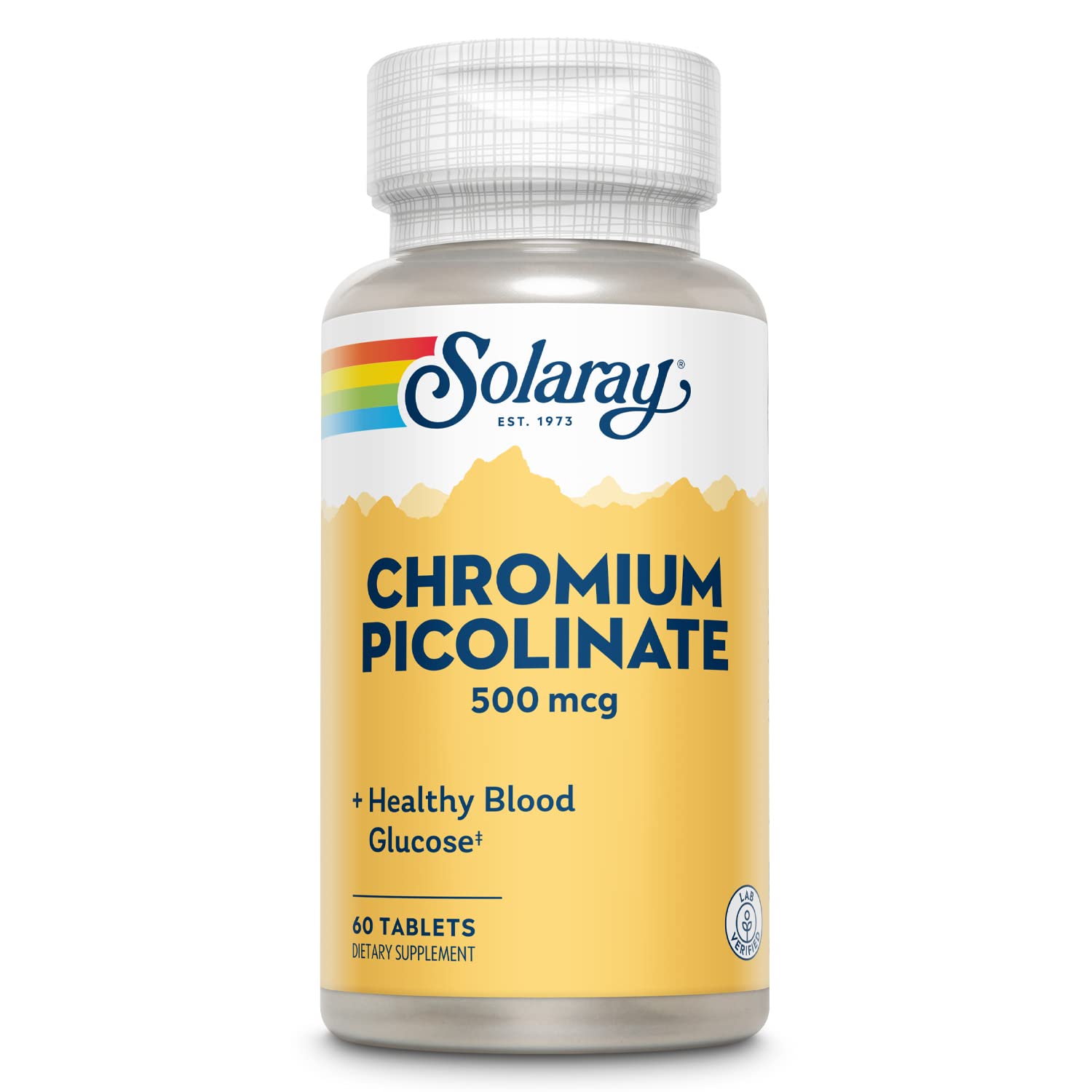 SOLARAY picolinate de chrome : tablette prête à être prise au repas.