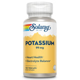 SOLARAY Potassium 99 mg – bouteille visible, soutien potentiel à l'équilibre électrolytique.