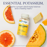 SOLARAY Potassium 99 mg – étiquette claire affichant la qualité et la traçabilité.
