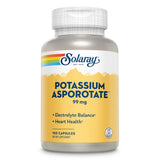 SOLARAY Potassium Asporotate: bouteille illustrant l'équilibre électrolytique.