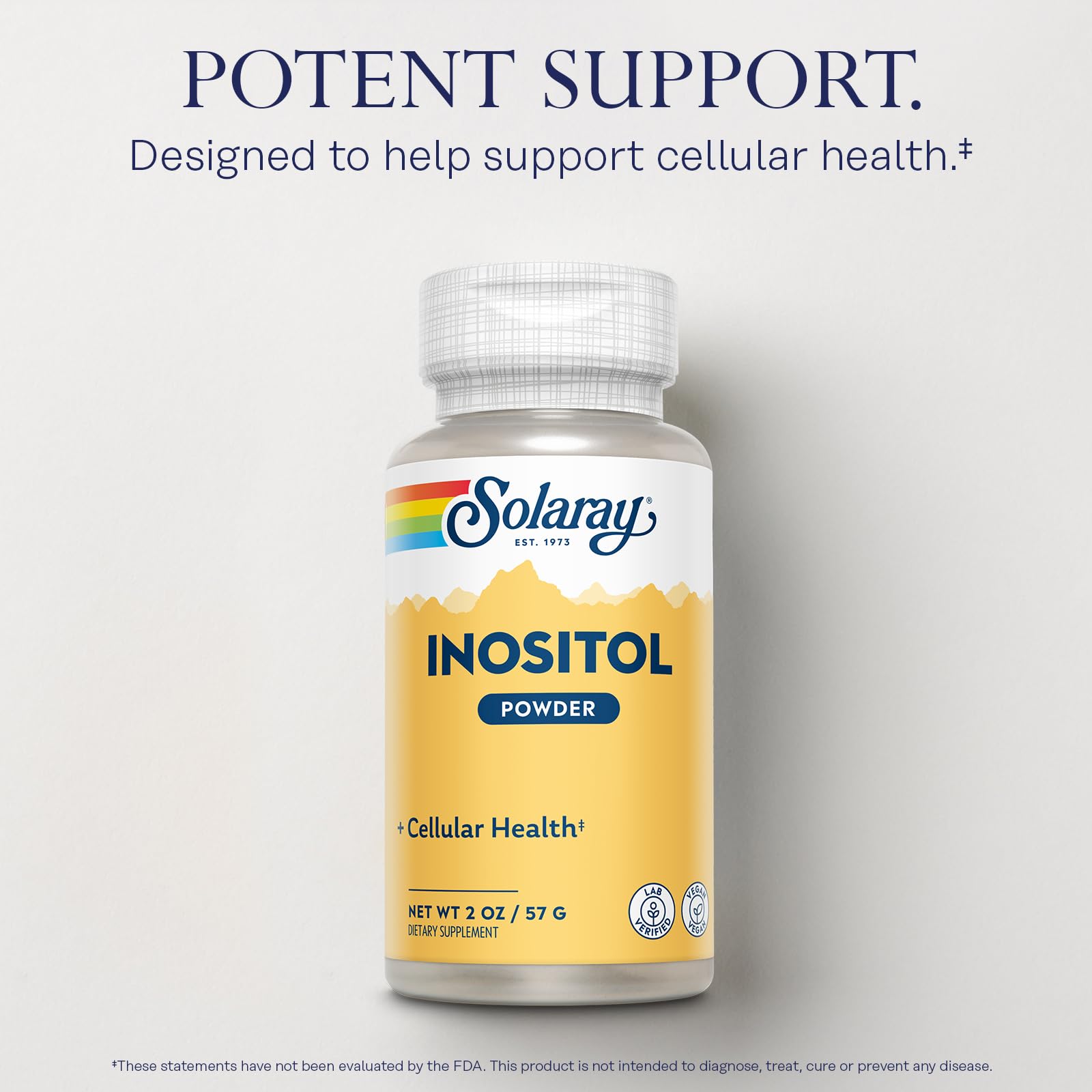 SOLARAY Inositol Pur ajouté à un jus, intégration facile à boire.