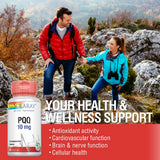 SOLARAY PQQ 10 mg – face arrière d'étiquette avec informations nutritionnelles.