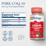 SOLARAY Pure CoQ-10 200 mg — Gélules végétales faciles à avaler.