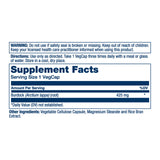 SOLARAY racine de bardane 425 mg – flacon vu dos, mention sans OGM.