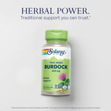 SOLARAY racine de bardane 425 mg – étui-carton, emballage éco-responsable.