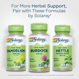 SOLARAY racine de bardane 425 mg – scène quotidienne, prise régulière pour le bien-être.