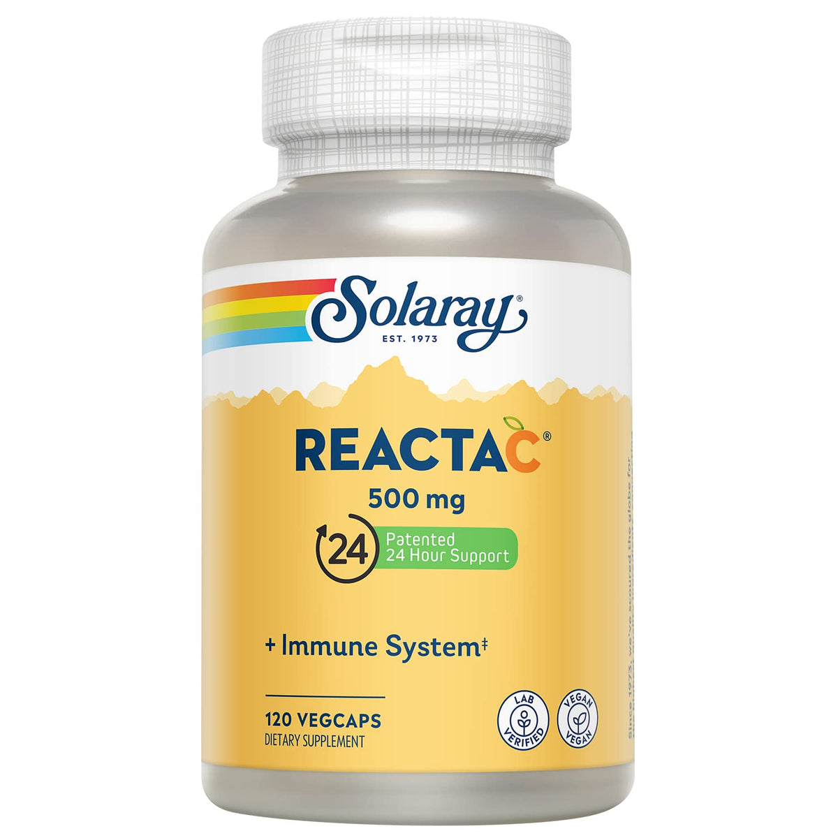 SOLARAY Reacta-C en bouteille: soutien immunitaire possible au quotidien.