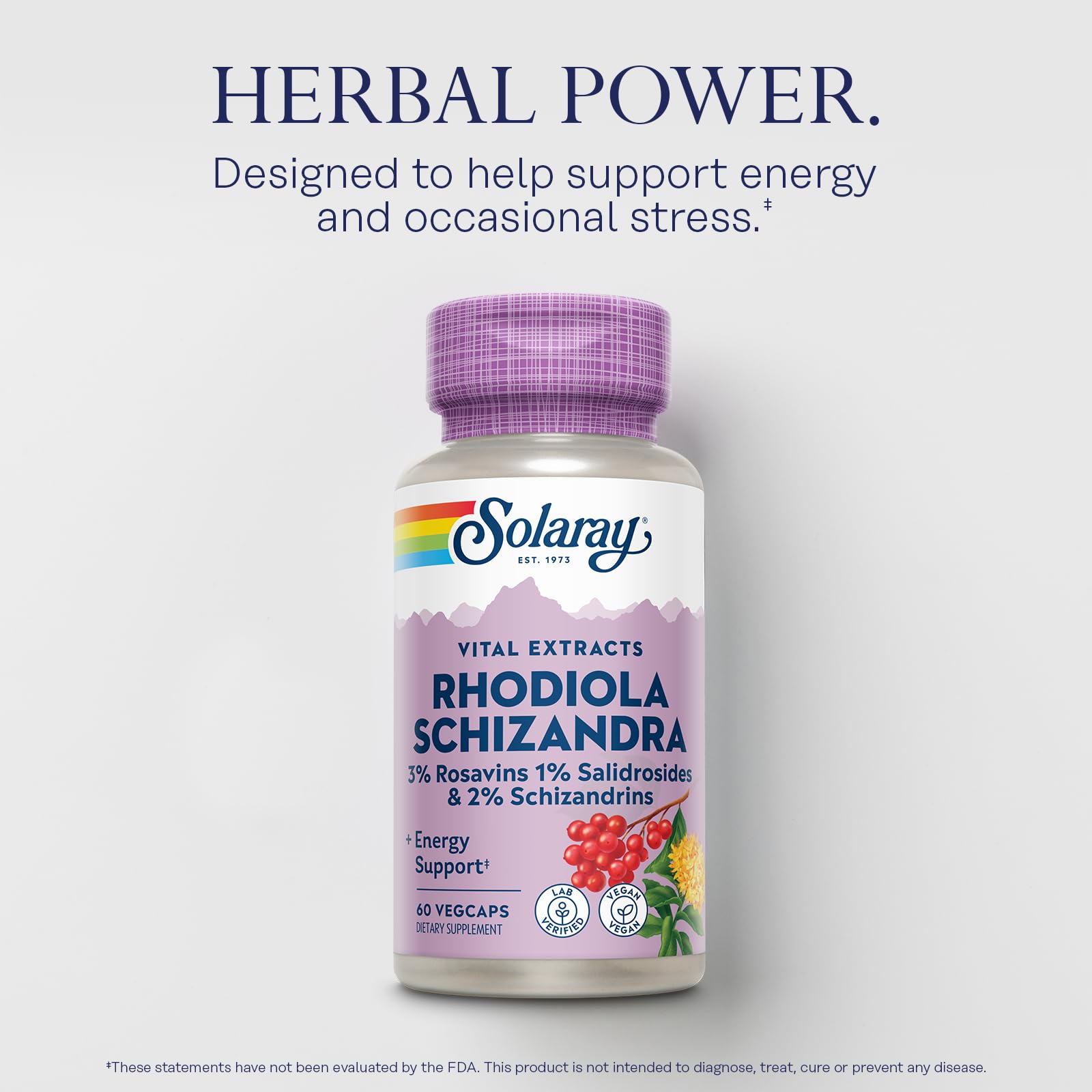 SOLARAY Rhodiola-Schizandra Tablettes – composition standardisée et pureté