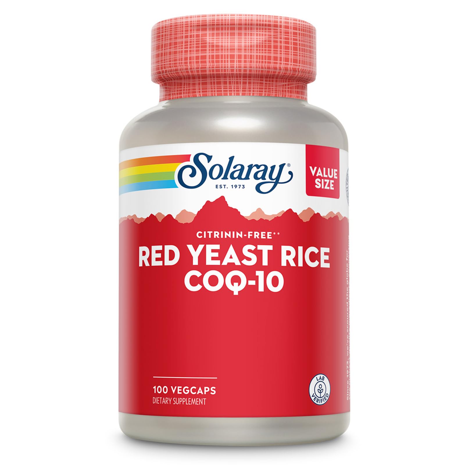 SOLARAY riz levure rouge CoQ10 bouteille: soutien potentiel pour le cœur