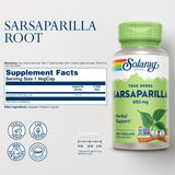 SOLARAY Sarsaparille gélules vegan - capsules simples à intégrer.