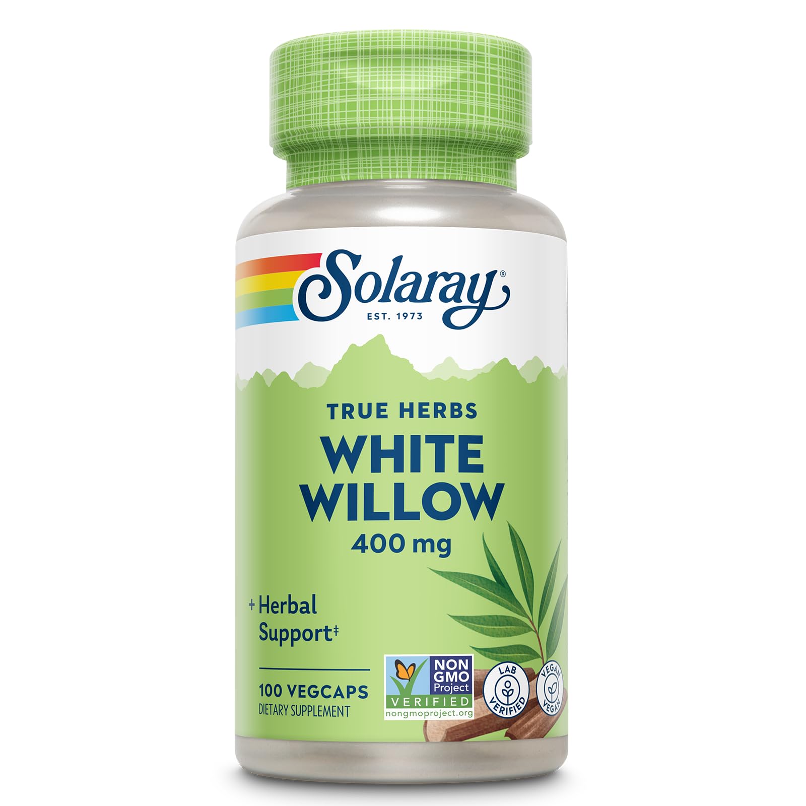 SOLARAY Saule Blanc, capsules 400 mg, bouteille prête pour l’usage quotidien.