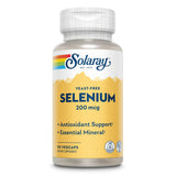 SOLARAY Sélénium sans levure bouteille soutien thyroïde et immunité au quotidien.
