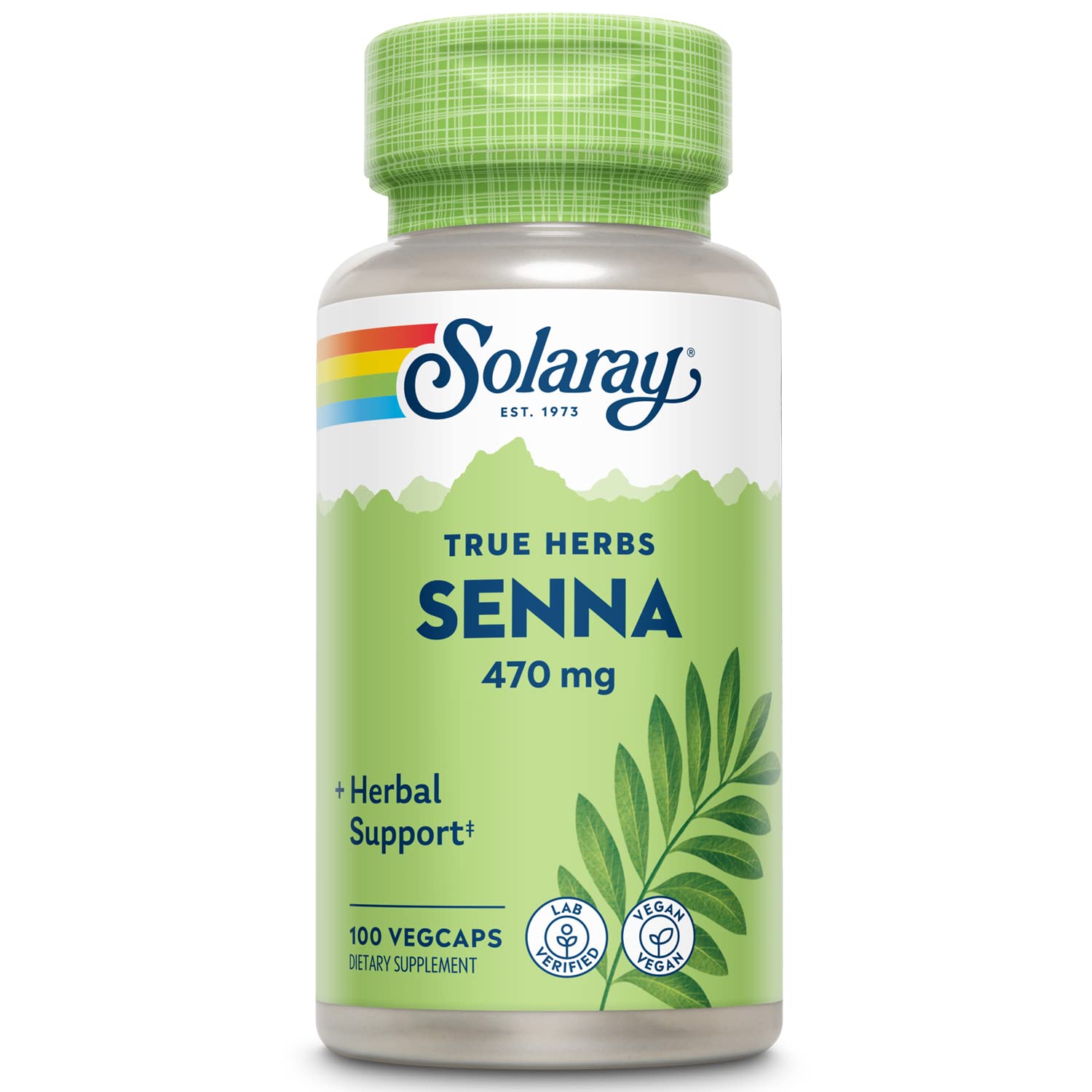 SOLARAY Sénna feuille – capsule végétale, soutien potentiel au transit intestinal