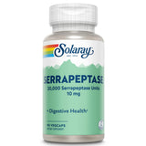 SOLARAY Serrapeptase – bouteille montrant l'emballage et le design pour le soutien digestif potentiel.