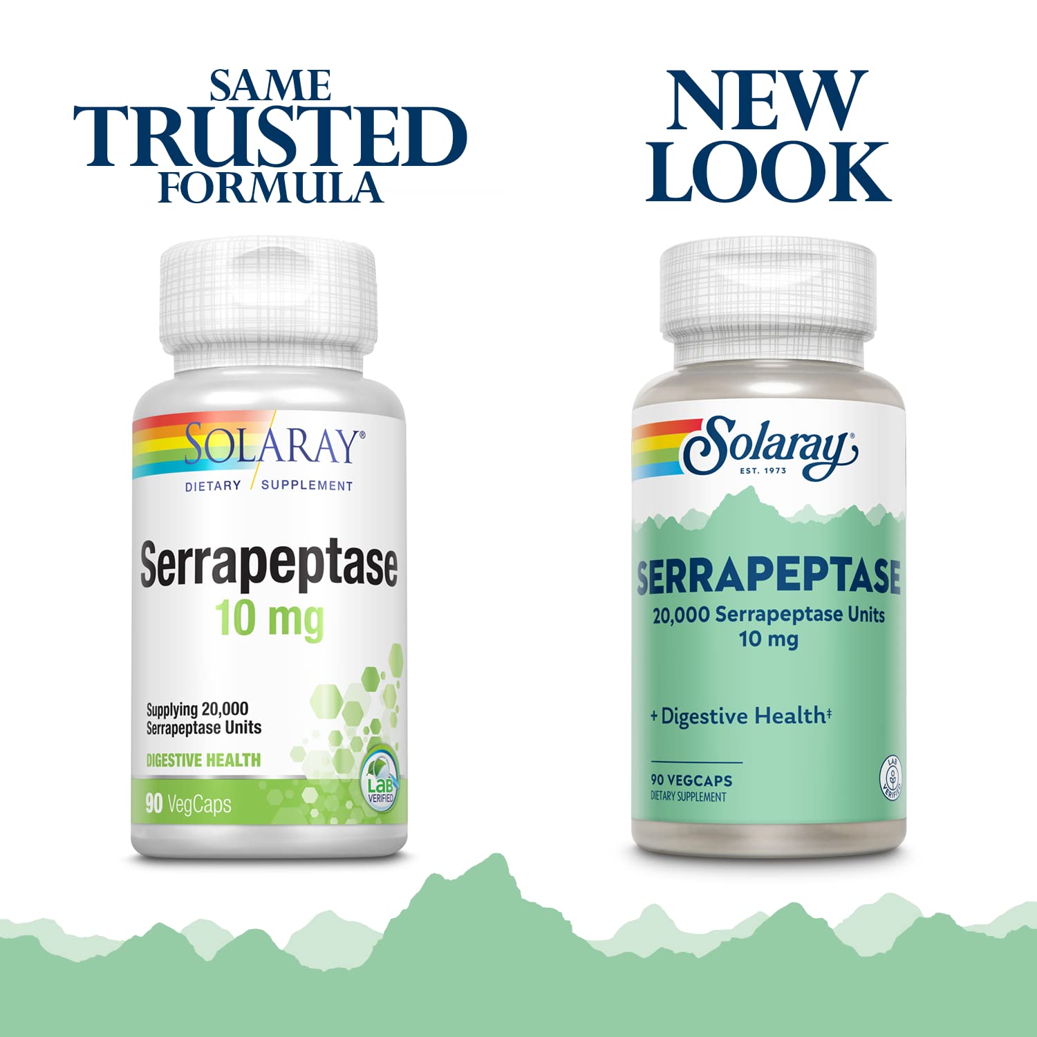 SOLARAY Serrapeptase – capsules, ensemble, format végétarien pratique au quotidien.