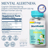 SOLARAY SharpMind Focus – Capsules végétariennes pour une routine matinale facile.