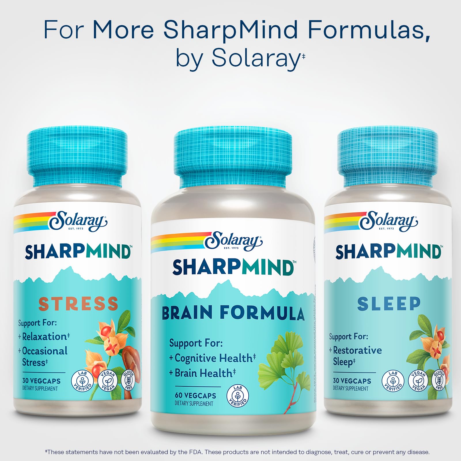 SOLARAY SharpMind, usage quotidien, capsules faciles à prendre