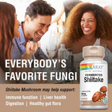 SOLARAY shiitake fermenté: illustration du processus de fermentation.