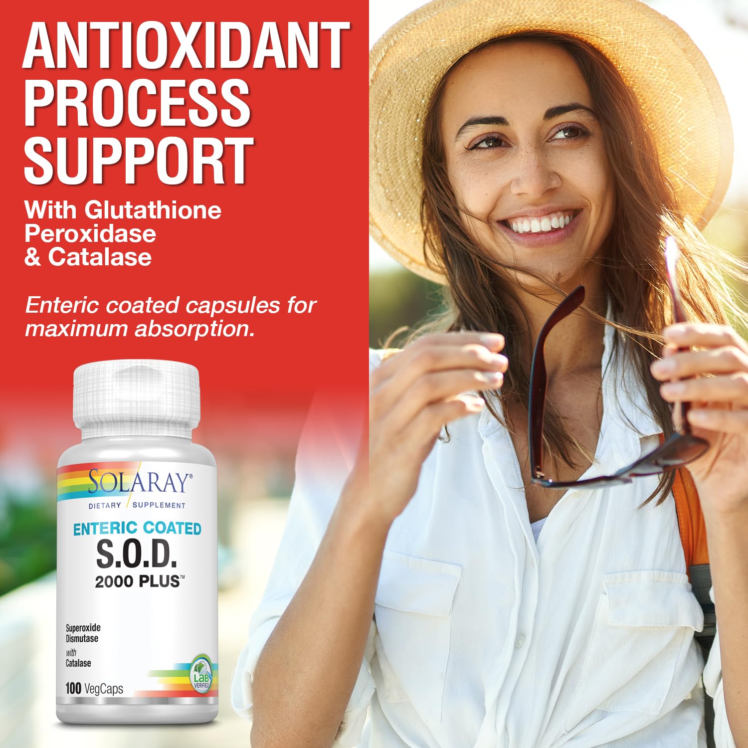 SOLARAY S.O.D. 2000 Plus – extrait de thé vert apportant un soutien naturel.