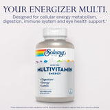 SOLARAY Spectro Énergie multivitamine — capsules faciles à avaler et faciles à digérer.