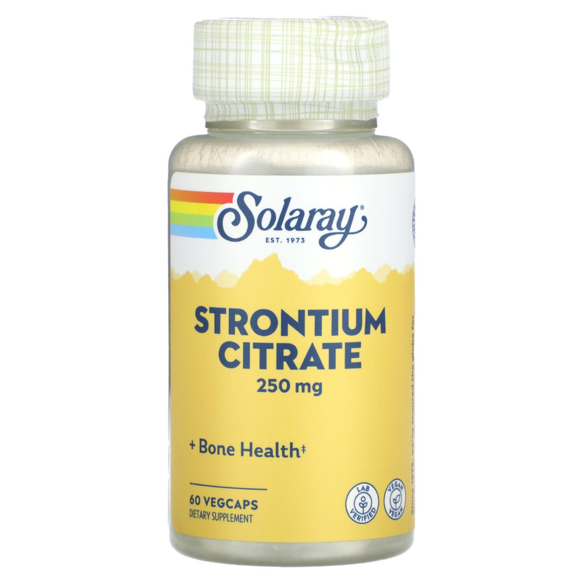 SOLARAY Strontium Citrate, bouteille — absorption améliorée et soutien potentiel des os