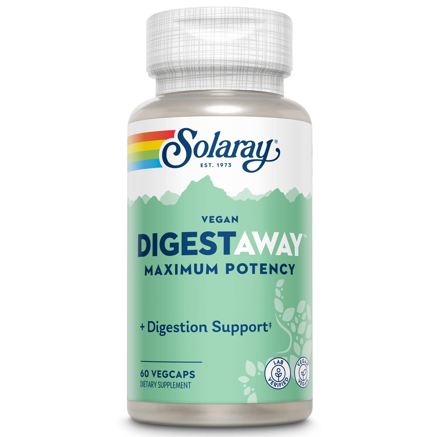 SOLARAY Super Digestaway: flacon de gélules végétales, potentiel soutien digestif