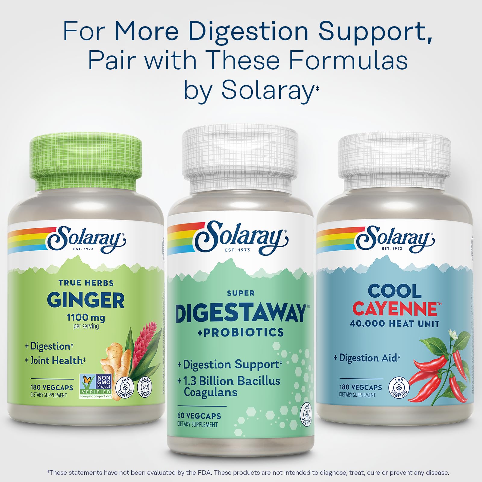 SOLARAY Super Digestaway – emballage recyclable et engagement écologique.