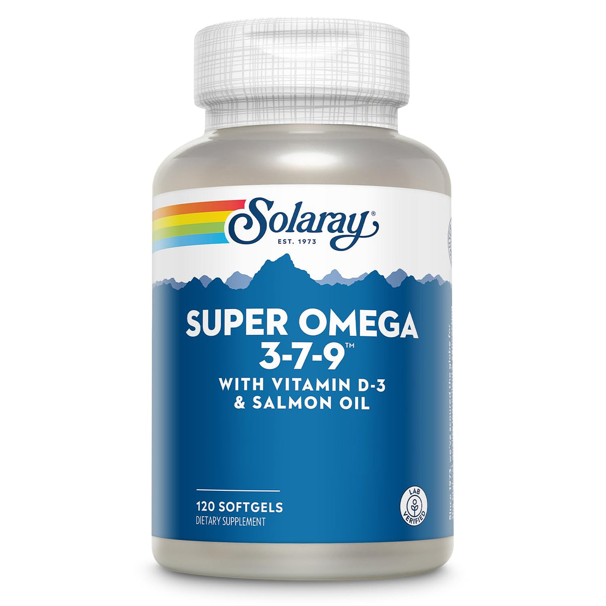 SOLARAY Super Omega 3 7 9 - bouteille avec capsules, soutien oméga quotidien
