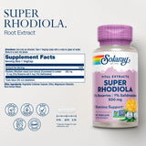 Gélules véganes Solaray Rhodiola Rosea: énergie naturelle et praticité quotidienne.