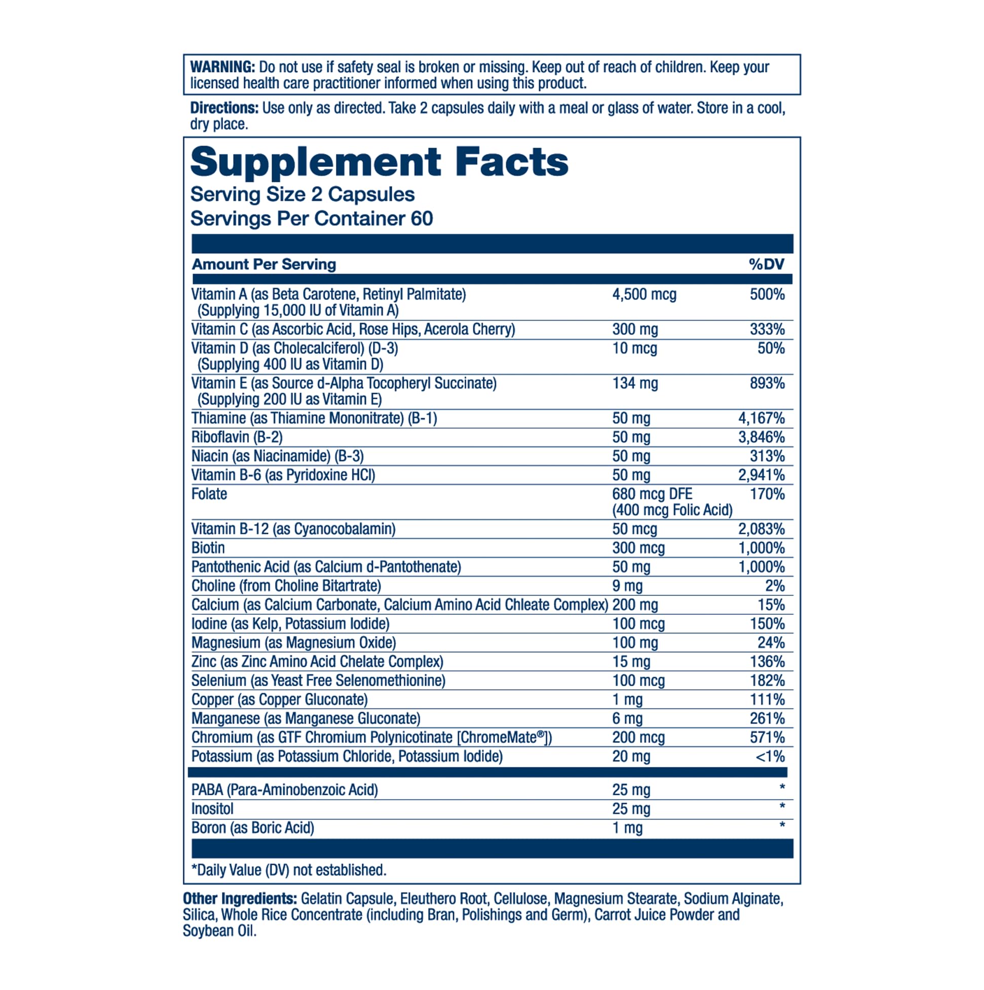 SOLARAY Tablettes vitamines multivitamine pour une routine quotidienne