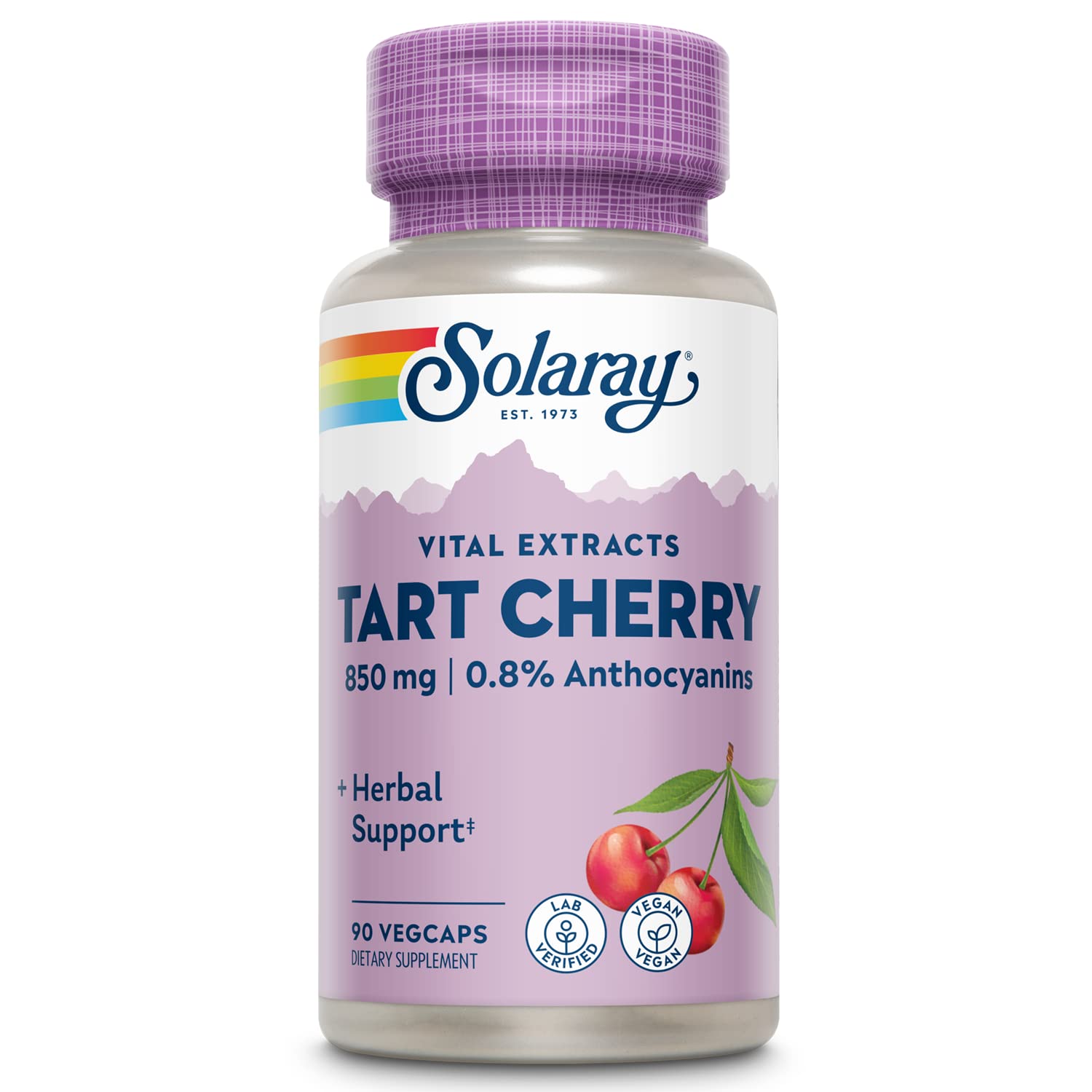 SOLARAY cerise acide extrait en bouteille pour le bien-être quotidien