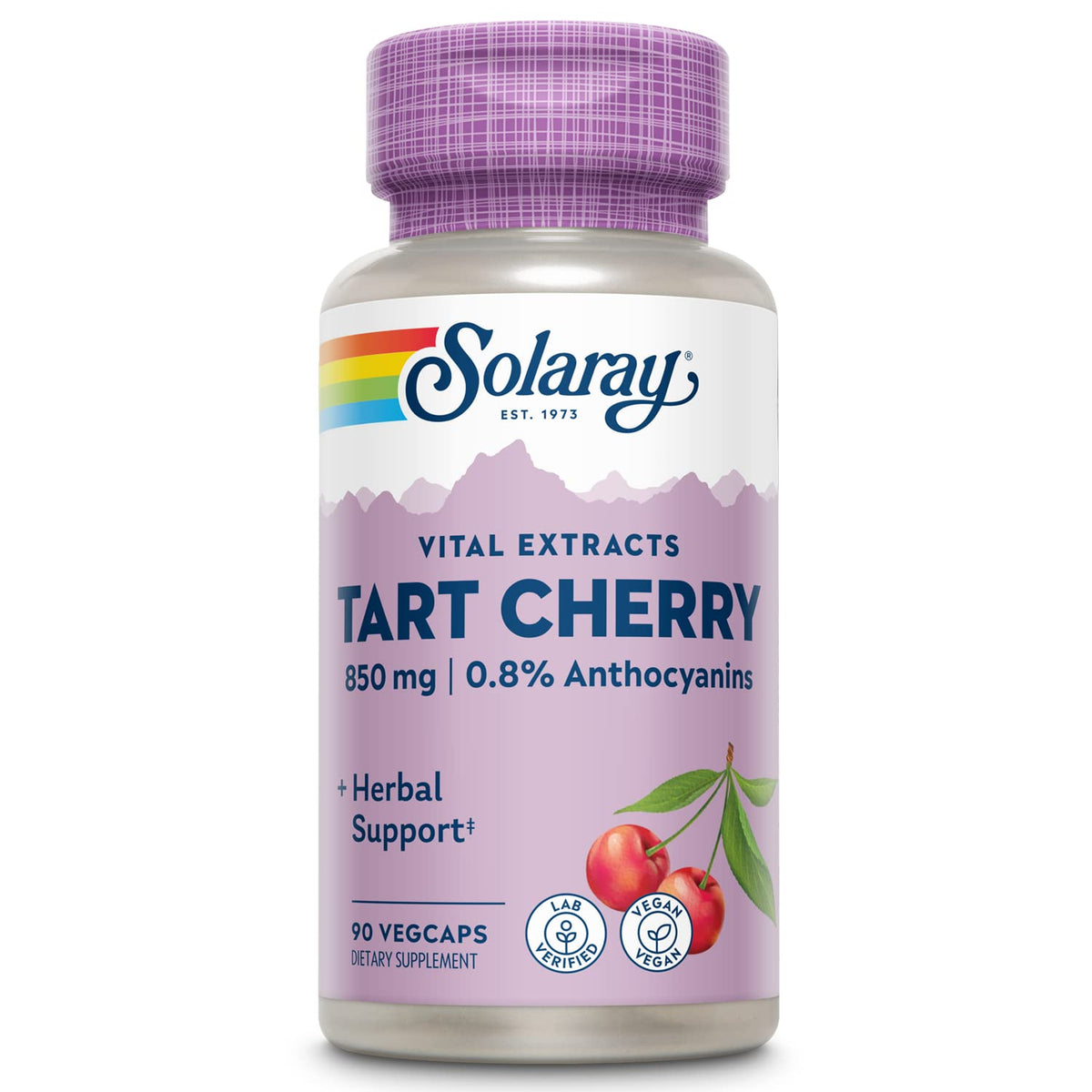 SOLARAY cerise acide extrait en bouteille pour le bien-être quotidien