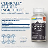 SOLARAY Tongkat Ali Extrait capsules végétales, forme pratique et sans allergènes.