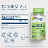SOLARAY Tongkat Ali gélules: capsules végétales faciles à prendre pour le bien-être.