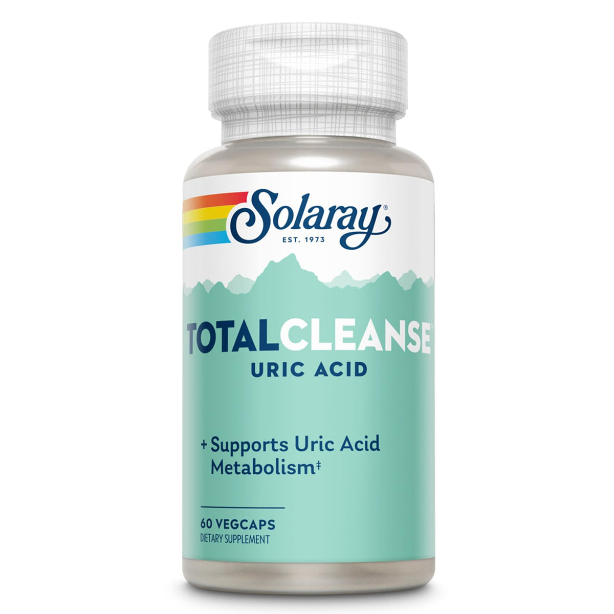Bouteille SOLARAY Total Cleanse montrant le produit et son potentiel soutien des articulations.