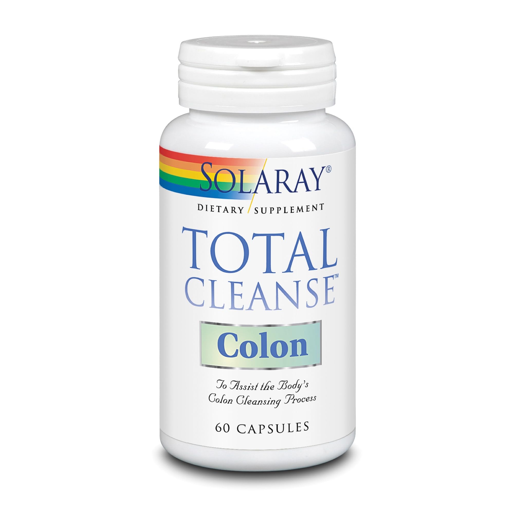 SOLARAY Total Cleanse Colon – bouteille capsule végétale, soutien digestif potentiel.