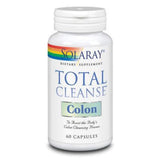 SOLARAY Total Cleanse Colon – bouteille montrant la formule douce pour le soutien intestinal quotidien.