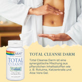 SOLARAY Total Cleanse Colon – étiquette lisible, capsules végétales prêtes à l'emploi.