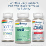 SOLARAY Total Cleanse Colon – panneaux solaires à l'usine démontrant l'effort énergétique responsable.