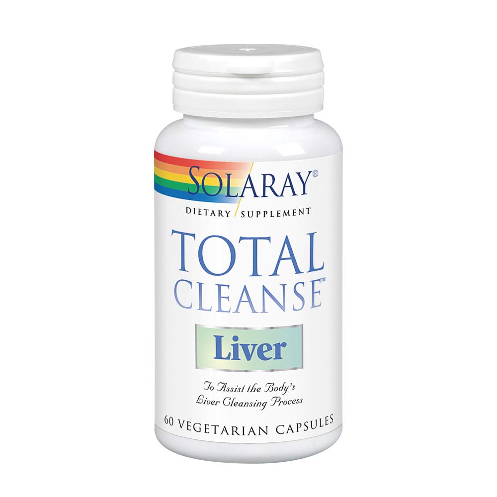 SOLARAY Total Cleanse Liver — bouteille et gélules faciles à avaler