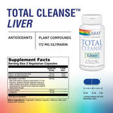 SOLARAY Total Cleanse Liver — étiquette lisible sur le flacon