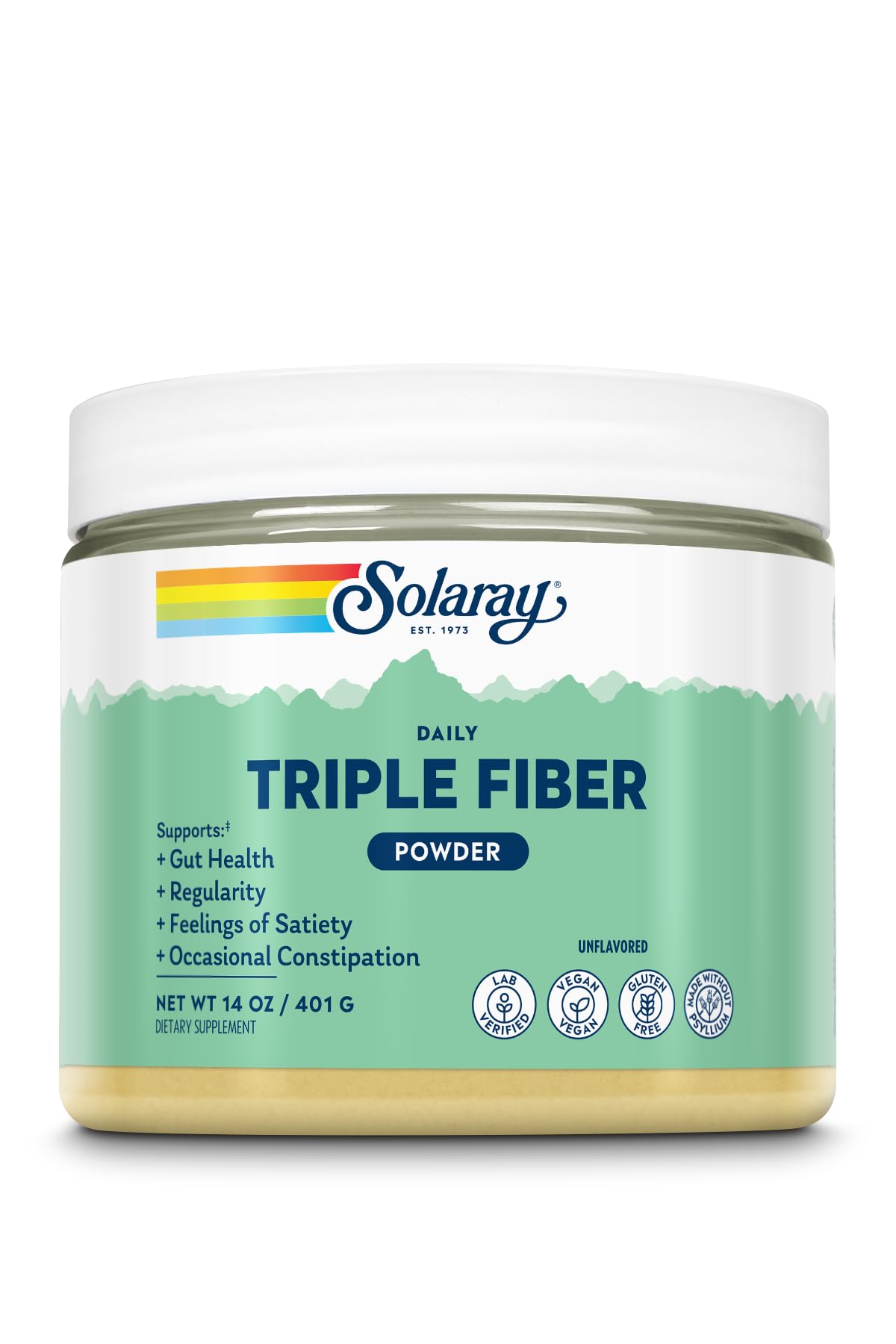 SOLARAY Triple Fibre dans une bouteille prête à mélanger pour une fibre quotidienne.